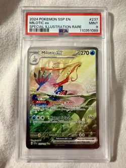 PSA 9 ALT ART Milotic ex SIR 237/191 Sv08: Surging Sparks Holo | Pokemon - Image 1