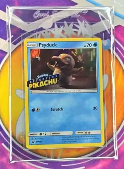 🔥2019 Pokemon RARE Promo Psyduck Holo Detective Pikachu Stamp #SM199 Fresh👍📈 - Image 4