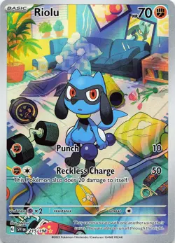POKEMON Riolu #215/198 Holofoil SV01: Scarlet & Violet Base Set NM - Image 1