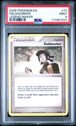 Pokemon Ex Legend Maker 73 Fieldworker PSA 9 - Image 1