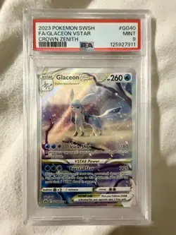PSA 9 Glaceon VSTAR GG40/GG70 Crown Zenith: Galarian Gallery Holo | Pokemon - Image 1
