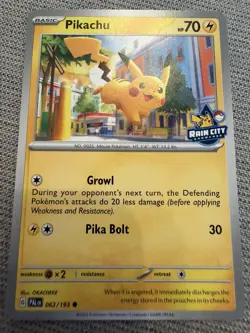 2023 Pokemon Rain City Showcase Pikachu #62/193 Promo-NM+ - Image 2