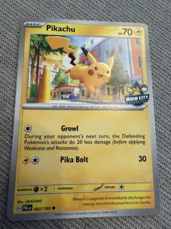 2023 Pokemon Rain City Showcase Pikachu #62/193 Promo-NM+ - Image 2