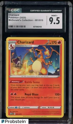 2025 Pokemon McDonald's Collection M24EN #001/015 Charizard CGC 9.5 MINT+ - Image 1