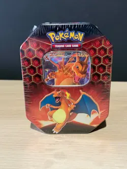 POKEMON HIDDEN FATES CHARIZARD GX FACTORY SEALED TIN - Image 1