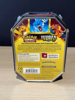 POKEMON HIDDEN FATES CHARIZARD GX FACTORY SEALED TIN - Image 2