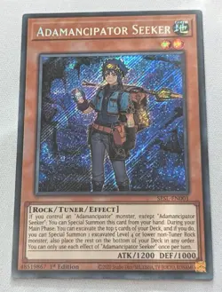 Yugioh Adamancipator Seeker SESL EN001 Secret Rare 1st ED LP/MP - Image 2