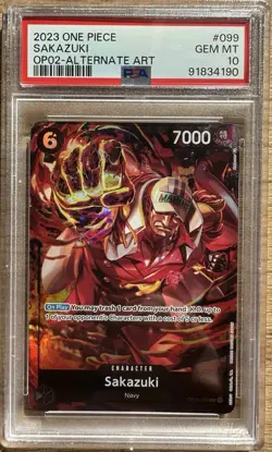 One Piece TCG English Sakazuki OP02-099 Par Alt AA Art PSA 10 GEM MINT - Image 1
