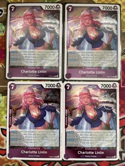 Charlotte Linlin EB03-0034 X 4 One Piece TCG Heroines NM - Image 1