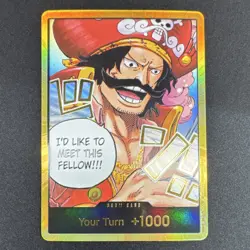 Bandai Roger GOLD Don!! Card One Piece CCG Holo Your Turn +1000 - Image 1