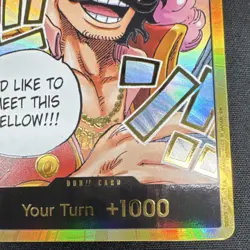 Bandai Roger GOLD Don!! Card One Piece CCG Holo Your Turn +1000 - Image 4