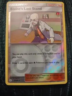 52/68 Blaine's Last Stand | Rare Reverse Holo Card | Pokemon TCG Hidden Fates - Image 1