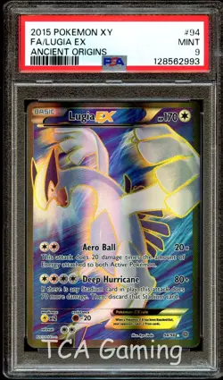 PSA 9 MINT Lugia EX 94/98 FULL ART HOLO RARE Ancient Origins Pokemon Card 993 - Image 1