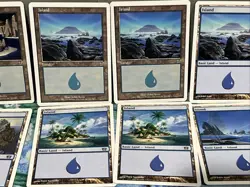 Magic the Gathering MTG Card Lot Land Island 7th 8th Edition White Black Border - Image 3