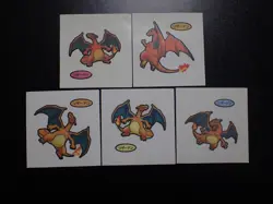 Pokemon Card Daiichi Bread Promo Sticker Charizard x5 SET #6256 - Image 1