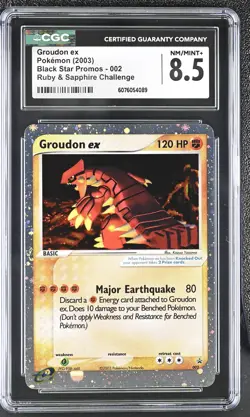 CGC 8.5 Groudon ex 2003 Black Star Promos 002 Holo Pokemon Card - Image 1