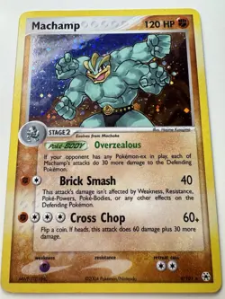 Pokemon TCG Machamp Holo Rare Card 9/101 Hidden Legends - Image 1