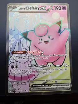 Pokemon TCG Lillie's Clefairy EX Holo Ultra Rare Card 173/159 Journey Together - Image 1
