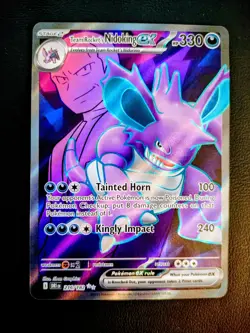Pokemon Team Rocket's Nidoking EX card 216/182 Sv10: Destined Rivals Holo N/M M - Image 2