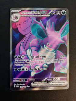 Pokemon Team Rocket's Nidoking EX card 216/182 Sv10: Destined Rivals Holo N/M M - Image 3