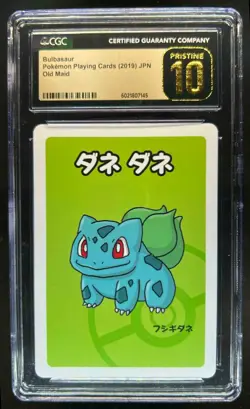 2019 Pokemon Japanese Playing Cards Bulbasaur Old Maid CGC 10 Pristine - Image 1