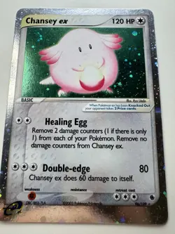 Pokemon Chansey EX TCG Holo Ultra Rare Card Ruby and Sapphire 96/109 - Image 1