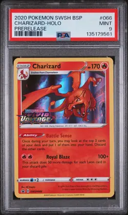 PSA 9 MINT Charizard 066 PRERELEASE SWSH066 HOLO Promo Pokemon Card 561 - Image 1