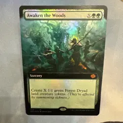 Awaken the Woods #344 – The Brothers’ War – MTG Extended Art Foil – Near Mint - Image 1