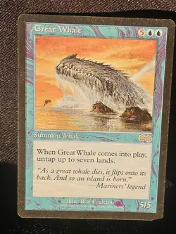 💥💥 Great Whale 💥💥 🌟 Rare 🌟 MTG Urza's Saga - Magic The Gathering NM/LP - Image 1