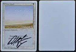 Signed MtG Magic Dan Frazier Artist Proof _ Revised _ WHITE WARD _ VHTF 1/100! - Image 1