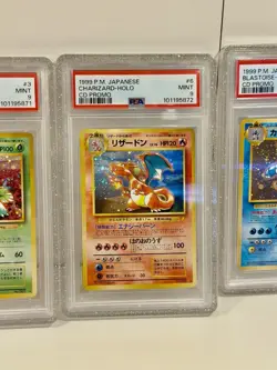 1999 POKEMON JAPANESE CD PROMO CHARIZARD BLASTOISE VENUSAUR SEQUENTIAL PSA 9 TCG - Image 2