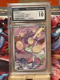 EXEGGCUTE Illustration Rare 192/191 Pokemon Surging Sparks CGC 10 GEM MINT - Image 1