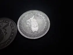 Pokemon Card Meiji Promo Battle Coin Silver Pikachu x2 #6222 PLAY - Image 4