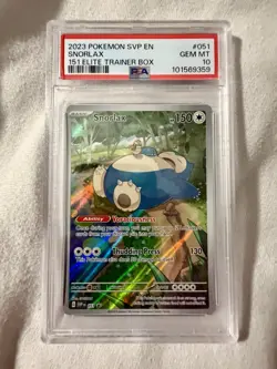 PSA 10 💎 GEM MINT Snorlax IR 051 Sv: Pokemon 151 Promo ETB Holo | Pokemon - Image 1