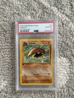 Pokemon PSA 10 Kabuto 50/62 Fossil 1st Edition WOTC 1999 First TCG English - Image 1