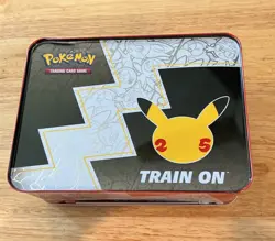 Pokemon Celebrations Collectors Chest Lunchbox 25th Anniversary with Some Promos - Image 3