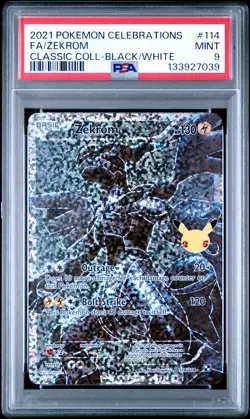 7039 Zekrom 2021 Pokemon Sword & Shield Celebrations Classic #114 PSA 9 - Image 1