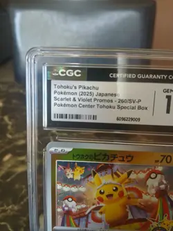 2025 POKEMON JPN SCARLET & VIOLET PROMOS TOHOKU'S PIKACHU CGC 10 GEM MINT - Image 2