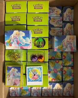 Pokemon Lillie's Premium Tournament Collection Deck Box & Sleeves etc lot of 50 - Image 1