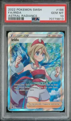 2022 Pokemon Sword & Shield Astral Radiance Fa/Irida #186 - PSA 10 Gem Mint! - Image 1