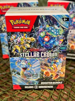 LOT x4 **SEALED** STELLAR CROWN Booster Bundle ~ Pokemon TCG ~ 24 Packs! - Image 3