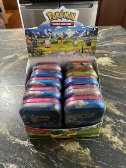 Pokemon TCG Ascended Heroes MINI TIN DISPLAY BOX Factory Sealed 10x Tins B - Image 1