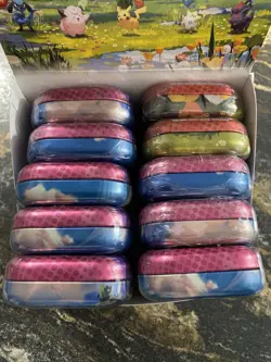 Pokemon TCG Ascended Heroes MINI TIN DISPLAY BOX Factory Sealed 10x Tins B - Image 2