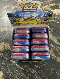 Pokemon TCG Ascended Heroes MINI TIN DISPLAY BOX Factory Sealed 10x Tins B - Image 3