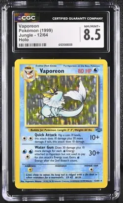 Vaporeon *CGC 8.5* Holo *Jungle* #12 *1999* Vintage * Pokemon - Image 1