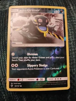 Alolan Grimer 83/147 - Burning Shadows - Common - Reverse Holo - Pokemon - NM - Image 1