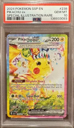 2024 Pokemon SSP EN Pikachu Ex Special Illustration Rare PSA 10 #238 - Image 4