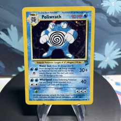 Pokemon Poliwrath 15/130 Base Set 2 Holo HP - Image 1
