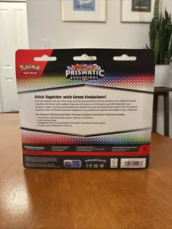 Prismatic Evolutions 3 Pack Blister Tech Sticker Collection Pokemon New Sealed - Image 2