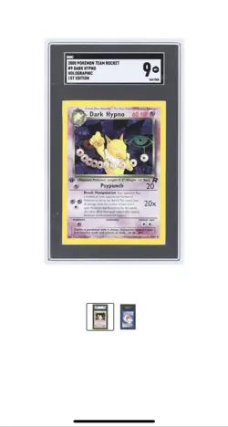 Pokemon Team Rocket Dark Hypno Holo Rare 1st Edition SGC 9 9/82 English - Image 1
